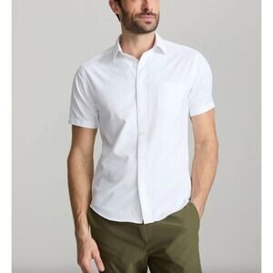 UNTUCKit Short Sleeve Button-Down Shirt White Men’s XXL Tall